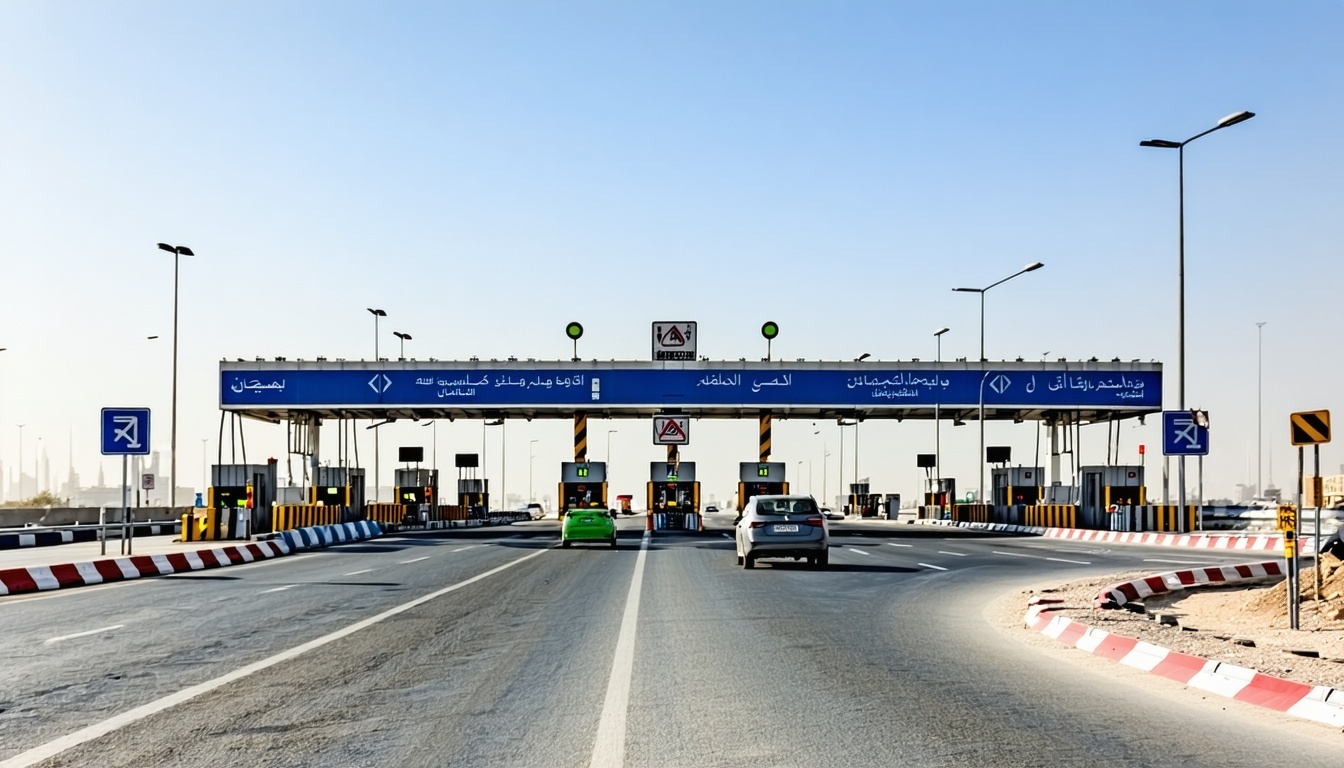 Automated toll gate in Dubai