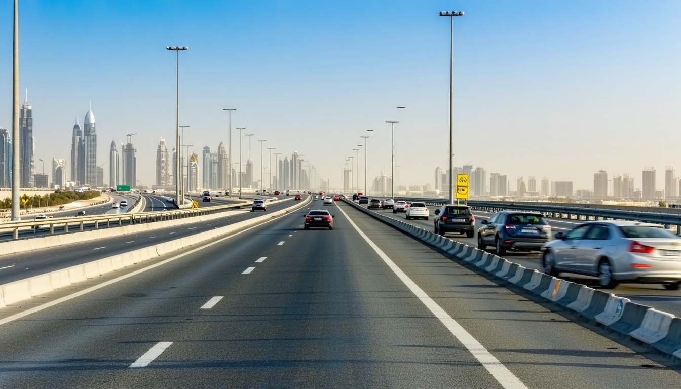 Smooth traffic flow at Dubai highway toll