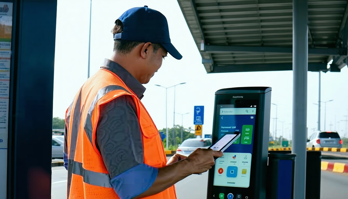User-friendly toll payment system on mobile device